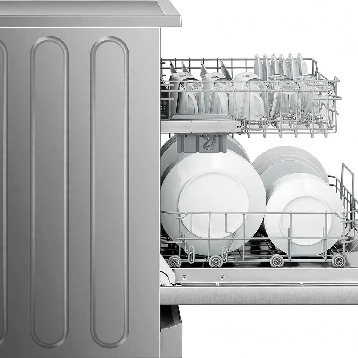 Hisense Dishwasher Stainless Steel | 8 Programs With 15 Place Settings | 3 Baskets