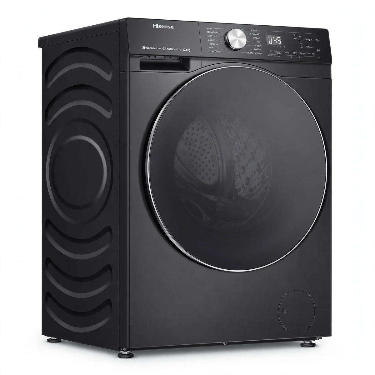 Hisense 5S Series 12kg Front Load Washing Machine in Premium Black | WF5S1245BB