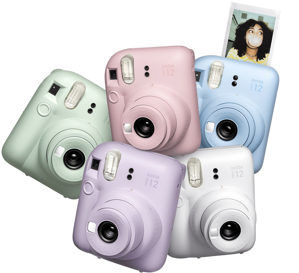 Fujifilm Instax Mini 12 Instant Camera (Pink/White/Purple/Green/Blue)