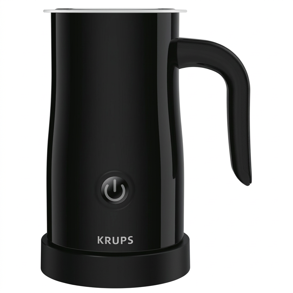 KRUPS Electric Milk Frother | One-Touch Control with Hot & Cold Foam | Non-Stick Jug | 360° Rotating Base | Auto Shut-Off