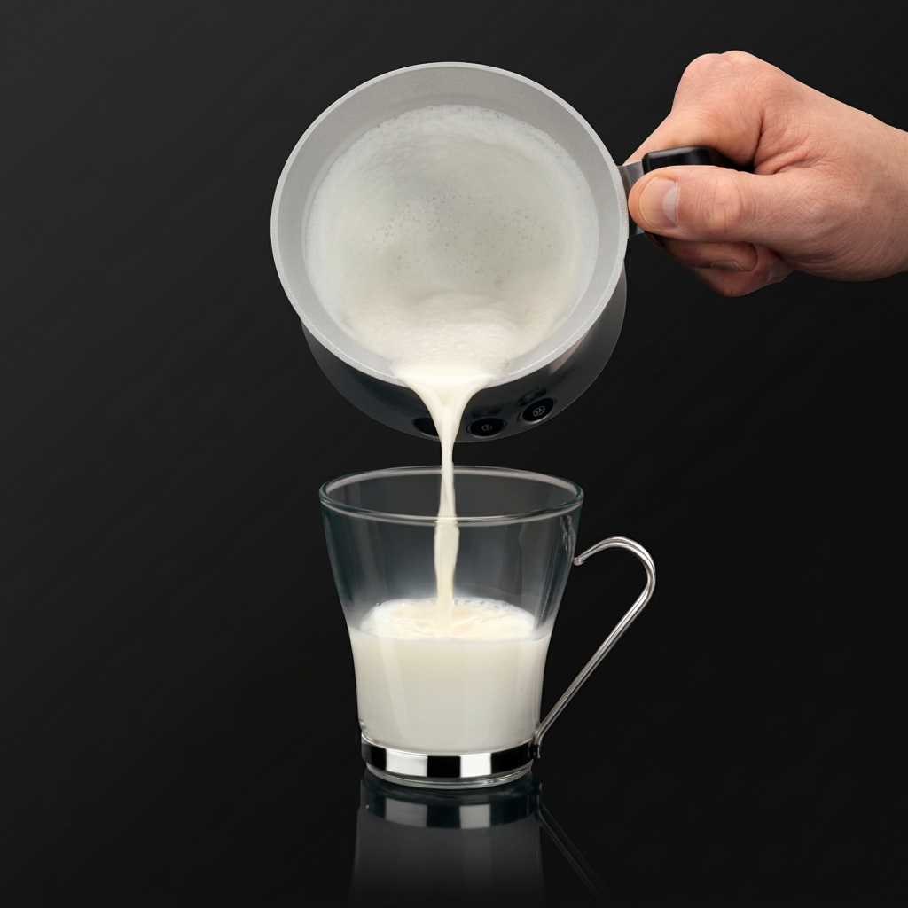 KRUPS Electric Milk Frother | One-Touch Control with Hot & Cold Foam | Non-Stick Jug | 360° Rotating Base | Auto Shut-Off