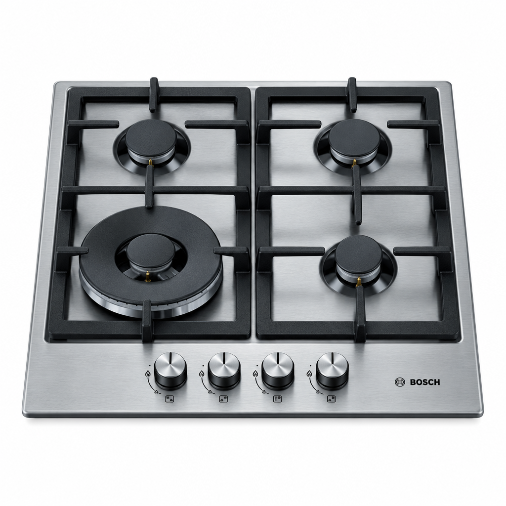 Bosch PCR9A5B90 Series 6 Gas Hob, 90cm, Stainless Steel