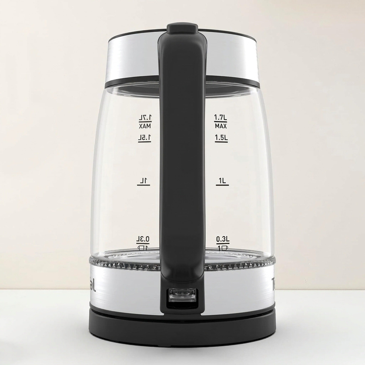 TEFAL Kettle | 1.7 L Glass Electric Kettle | 18050-2200 W | Concealed Heating Element | Cordless 360° Design | Removable Anti-Scale Filter | Precision Spout | Assisted Lid Opening | KI700827