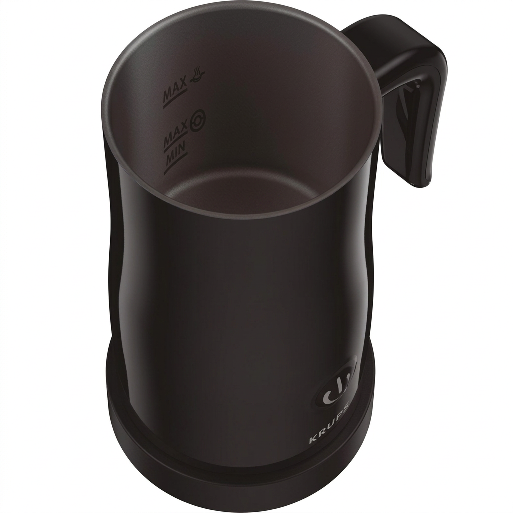 KRUPS Electric Milk Frother | One-Touch Control with Hot & Cold Foam | Non-Stick Jug | 360° Rotating Base | Auto Shut-Off