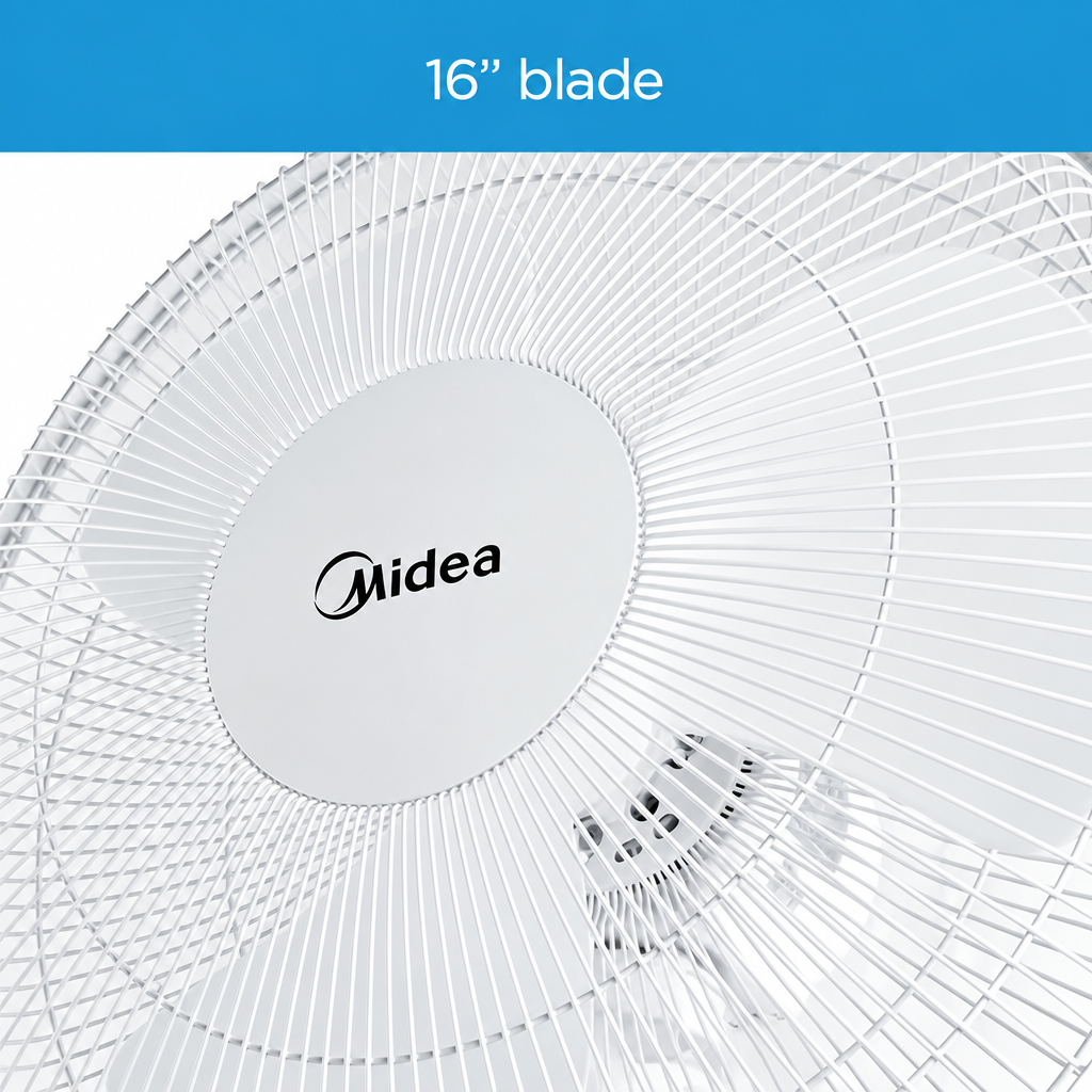 Midea wall fan grille close-up
