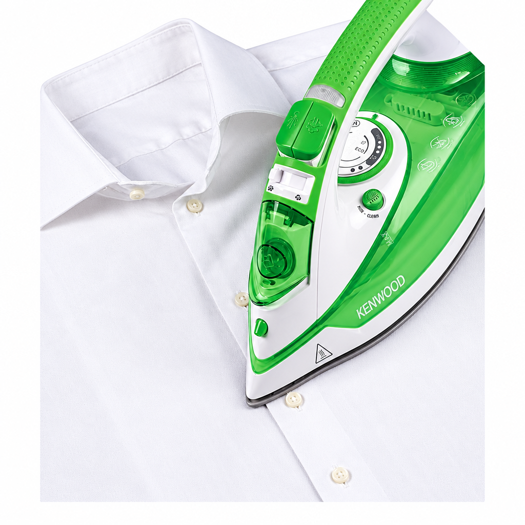 KENWOOD Steam Iron 2600W with Ceramic Soleplate | Anti-Drip | Anti-Calc | Self Clean | Continuous Steam | Burst Spray Function | STP70.000WG