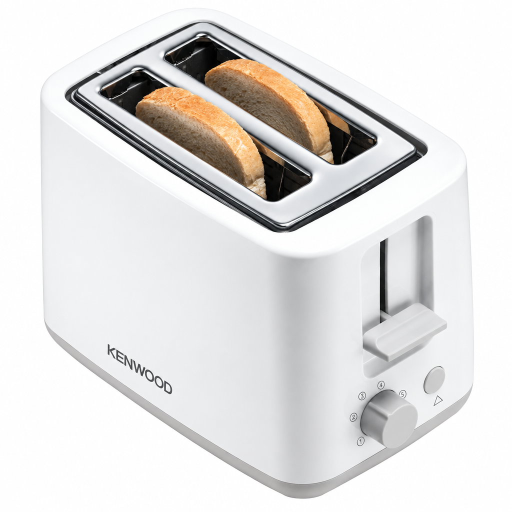 Kenwood white two-slice toaster with bread