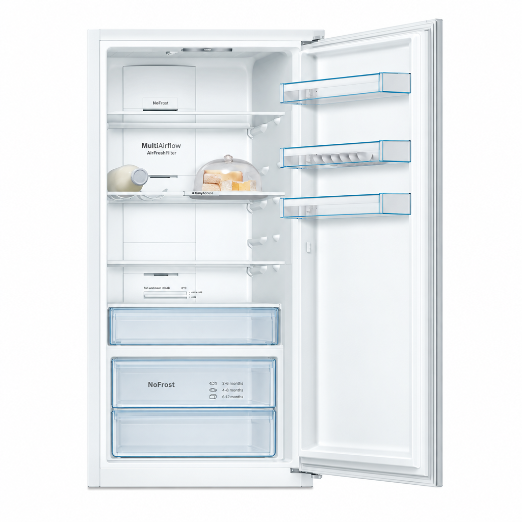 Bosch KGN56VI30M Series 4 Bottom Freezer Fridge Freezer, 505L, Stainless Steel