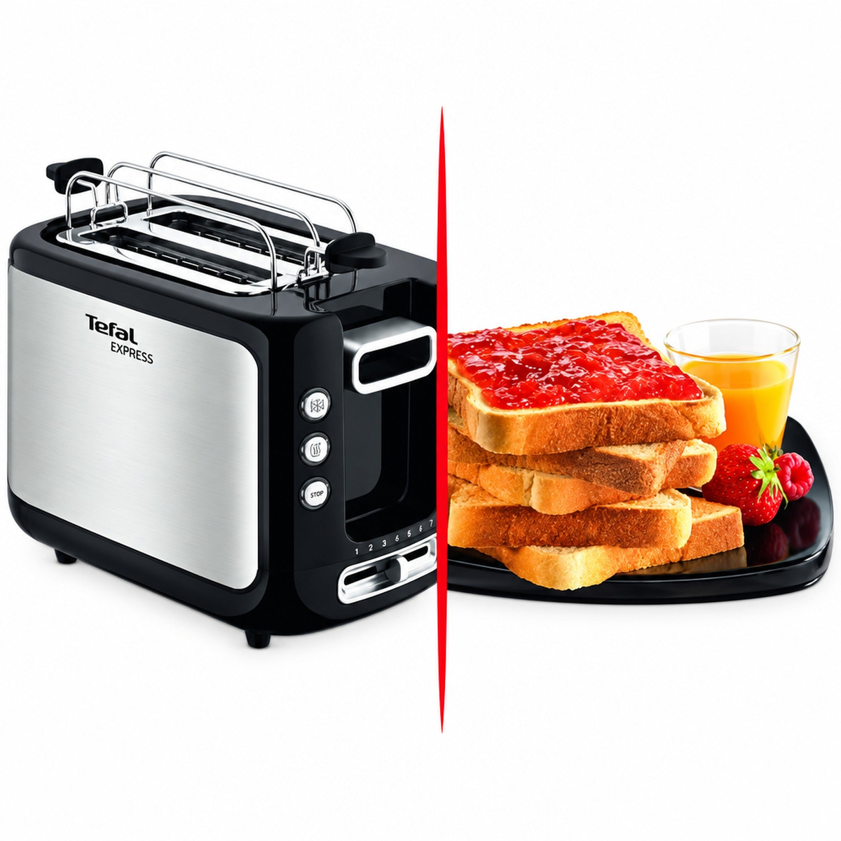 Tefal Express 2-slot Stainless Steel Toaster | TT365027