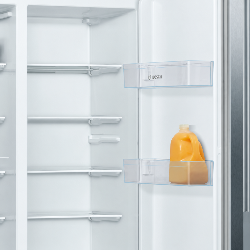 Bosch KAN93VIFPG Series 4 Side-by-Side Fridge Freezer, 616L, Stainless Steel