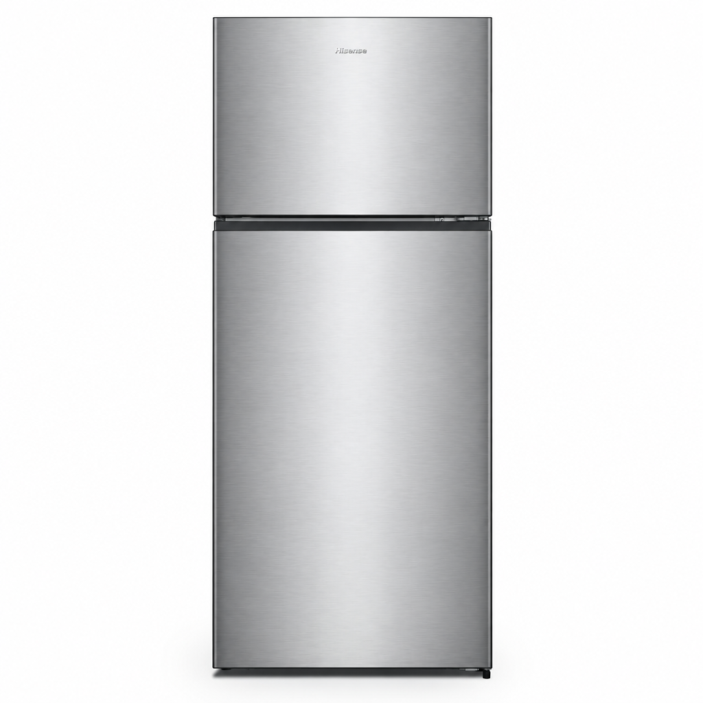Hisense RT488N4ASU silver double door refrigerator front view