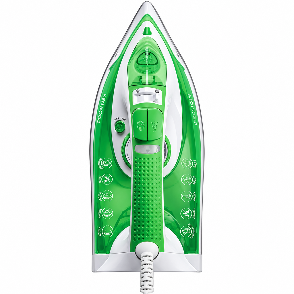 KENWOOD Steam Iron 2600W with Ceramic Soleplate | Anti-Drip | Anti-Calc | Self Clean | Continuous Steam | Burst Spray Function | STP70.000WG