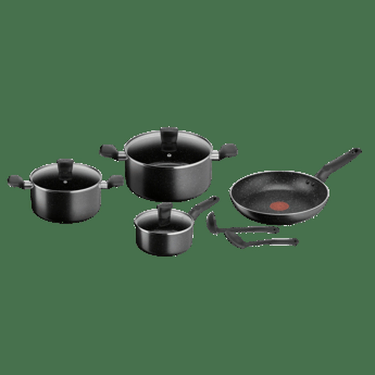 Tefal Dark Stone 9-Piece Non-Stick Cookware Set | B491S985