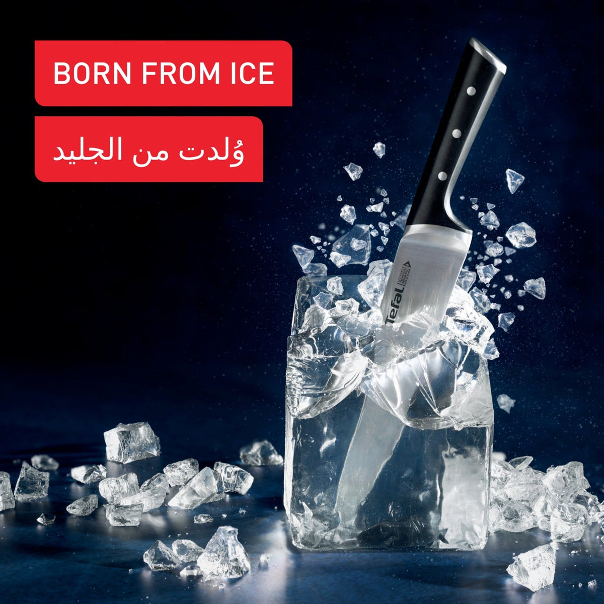 Tefal Ice Force 4-Piece Knife Block Set | K2324S74