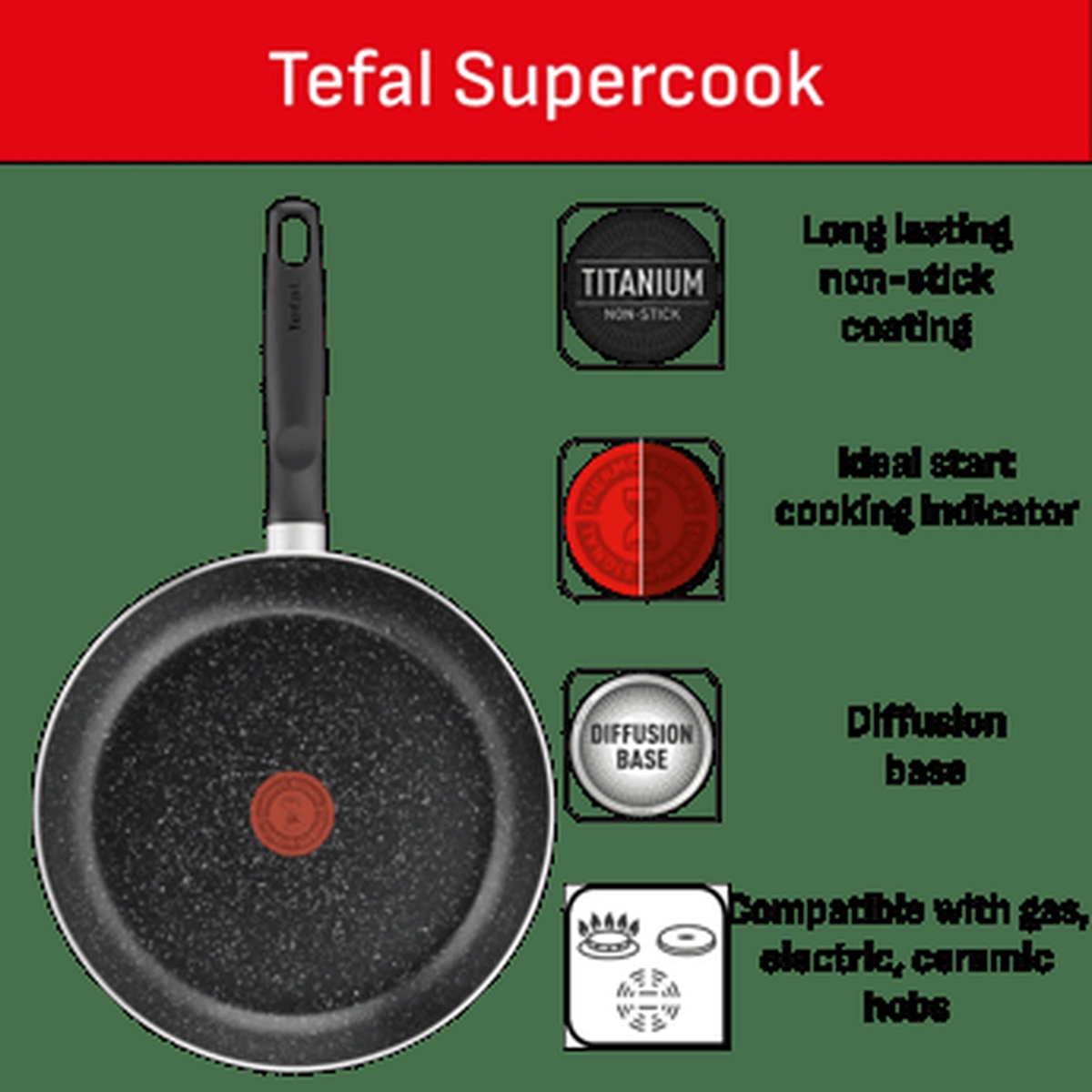 Tefal Dark Stone 11-Piece Non-Stick Cookware Set | B491SB85