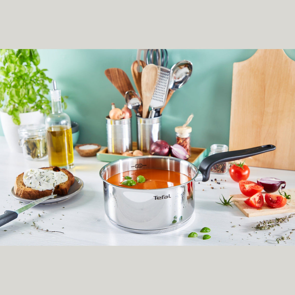 Tefal Primary 11-Piece Stainless Steel Cookware Set | E308SB74