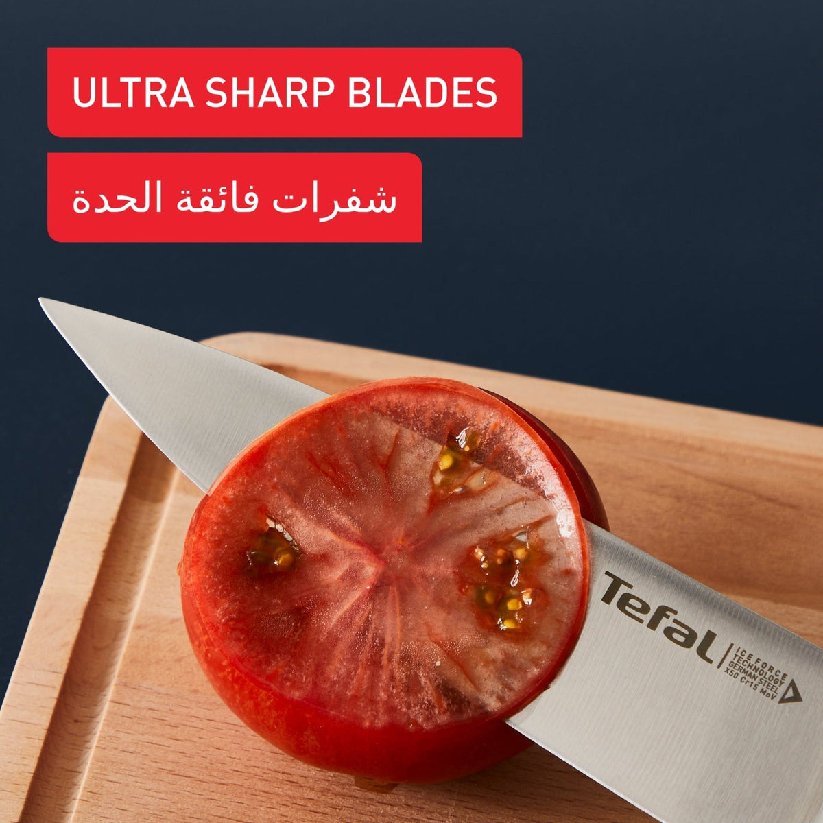 Tefal Ice Force 4-Piece Knife Block Set | K2324S74