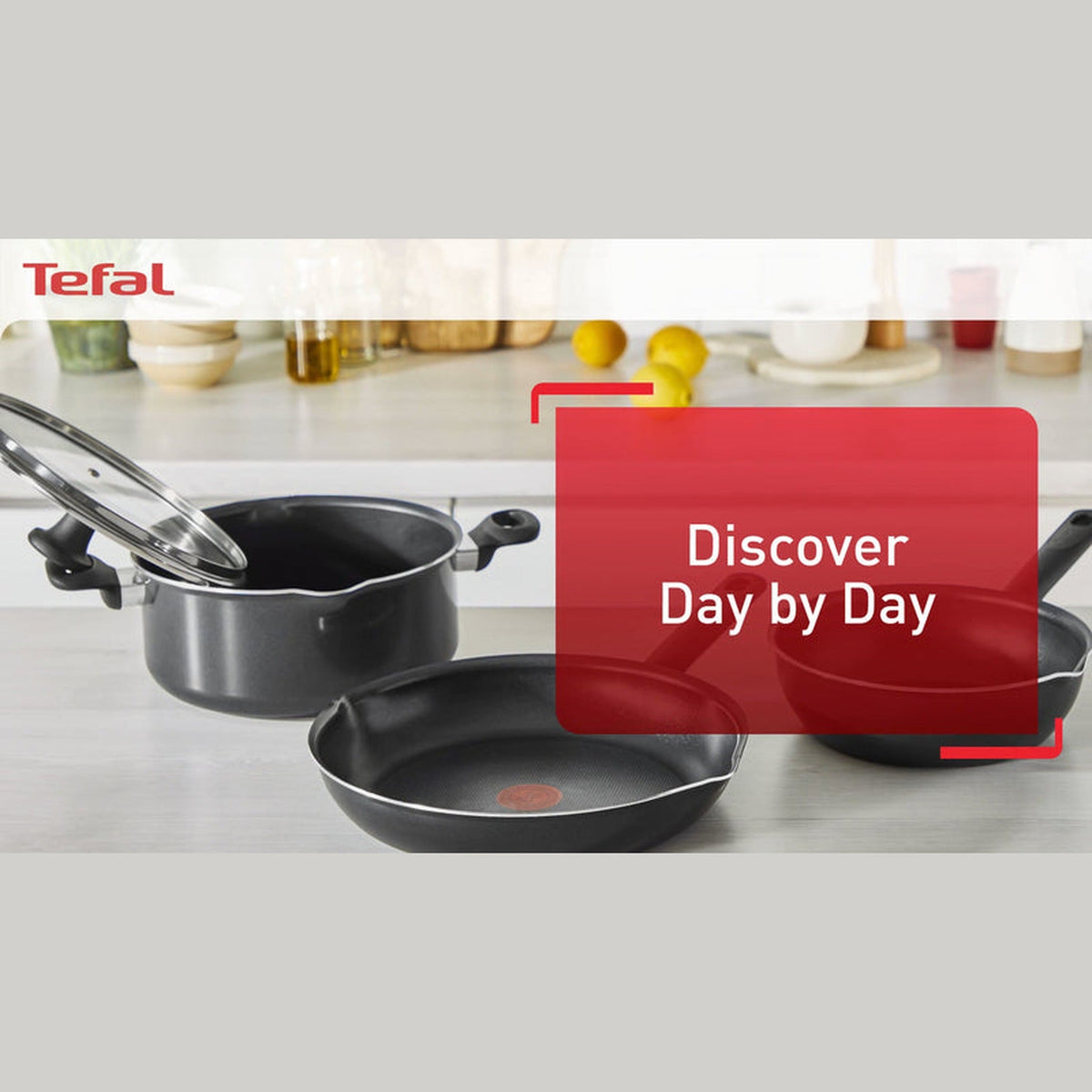 Tefal Easy Cook & Clean Sautepan 26 cm with Glass Lid