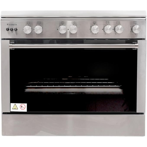 Venus 4 Gas Bunners + 2 Electric Plates | 90x60cm | Multi-Function Cooker | VC9642BX