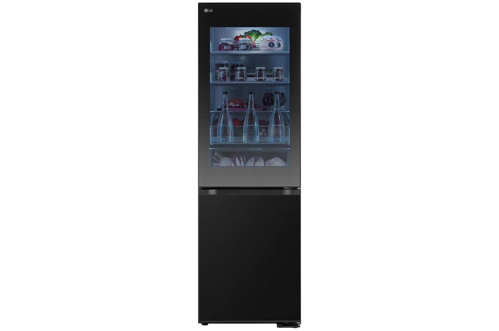LG 349L InstaView Bottom Freezer Refrigerator Essence Black Steel | GC-V459FSKW