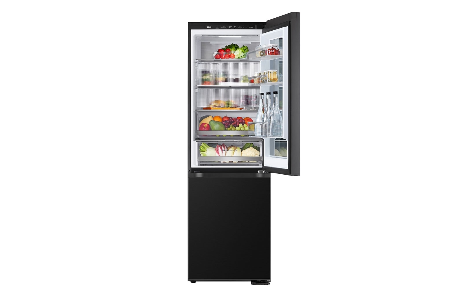 LG 349L InstaView Bottom Freezer Refrigerator Essence Black Steel | GC-V459FSKW