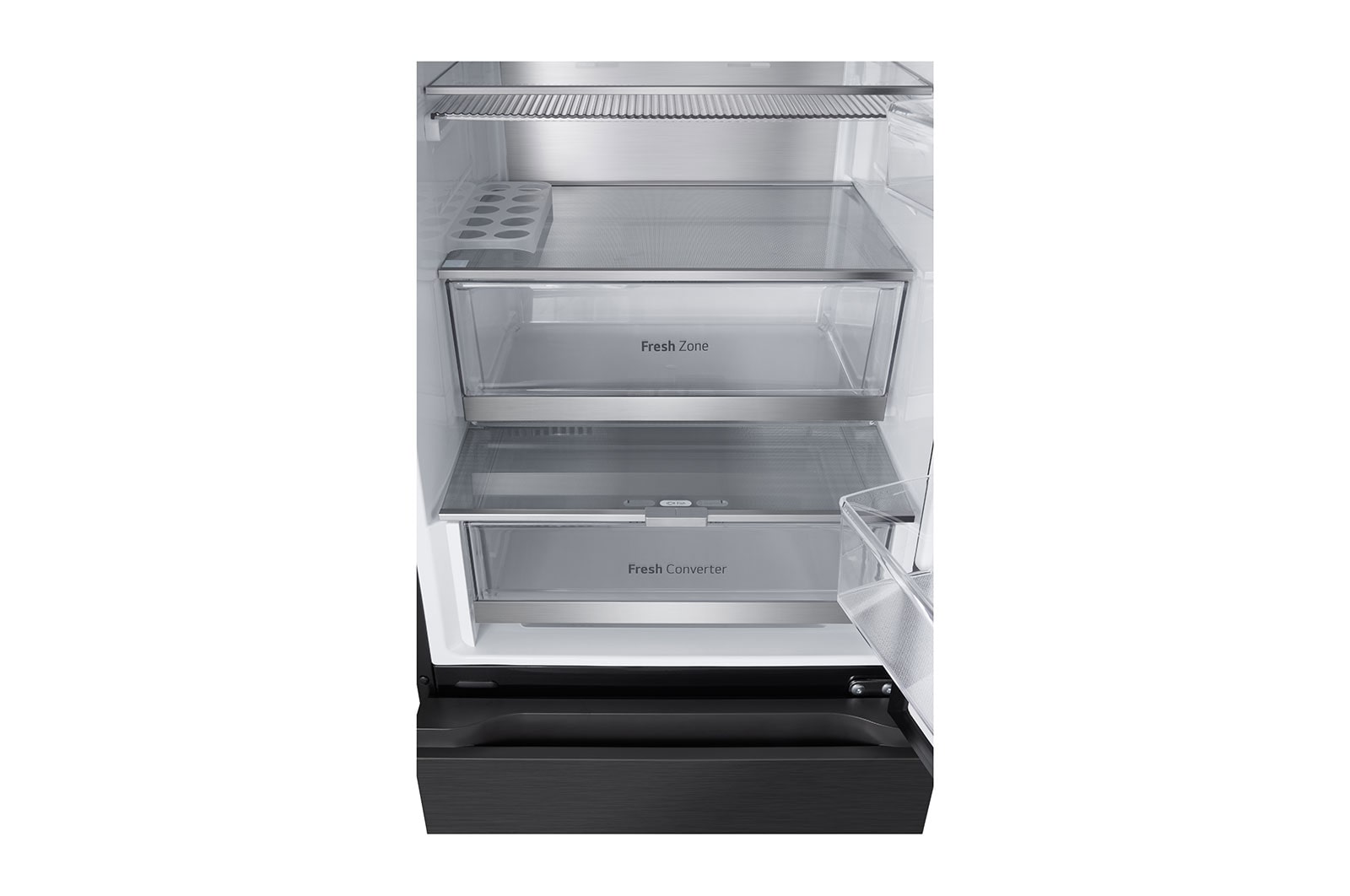 LG 349L InstaView Bottom Freezer Refrigerator Essence Black Steel | GC-V459FSKW