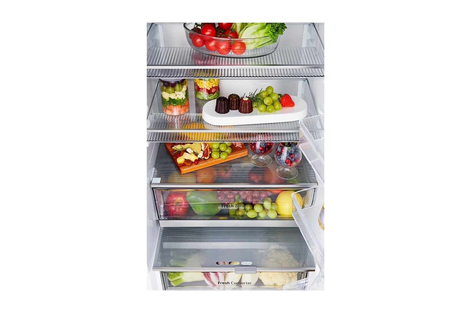 LG 349L InstaView Bottom Freezer Refrigerator Essence Black Steel | GC-V459FSKW
