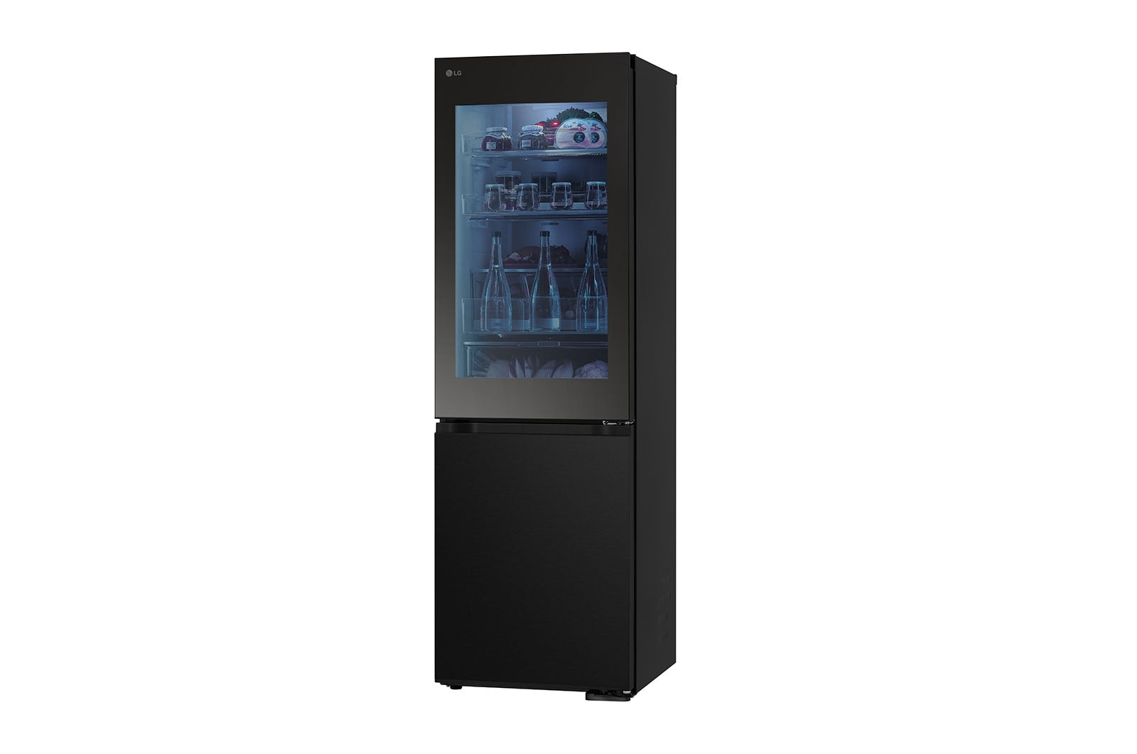 LG 349L InstaView Bottom Freezer Refrigerator Essence Black Steel | GC-V459FSKW