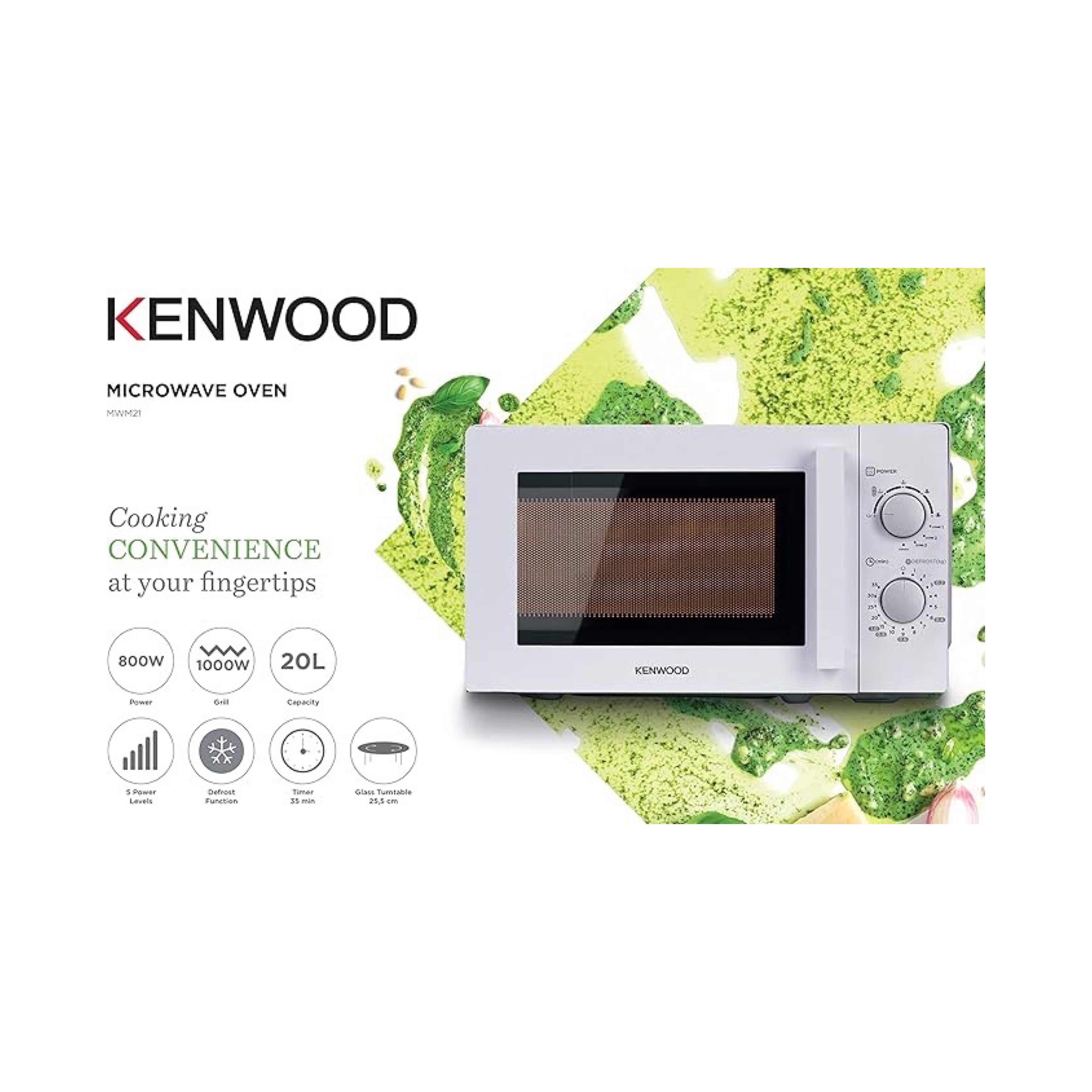 Kenwood MWM21WH  20L Solo Microwave Oven | 700W