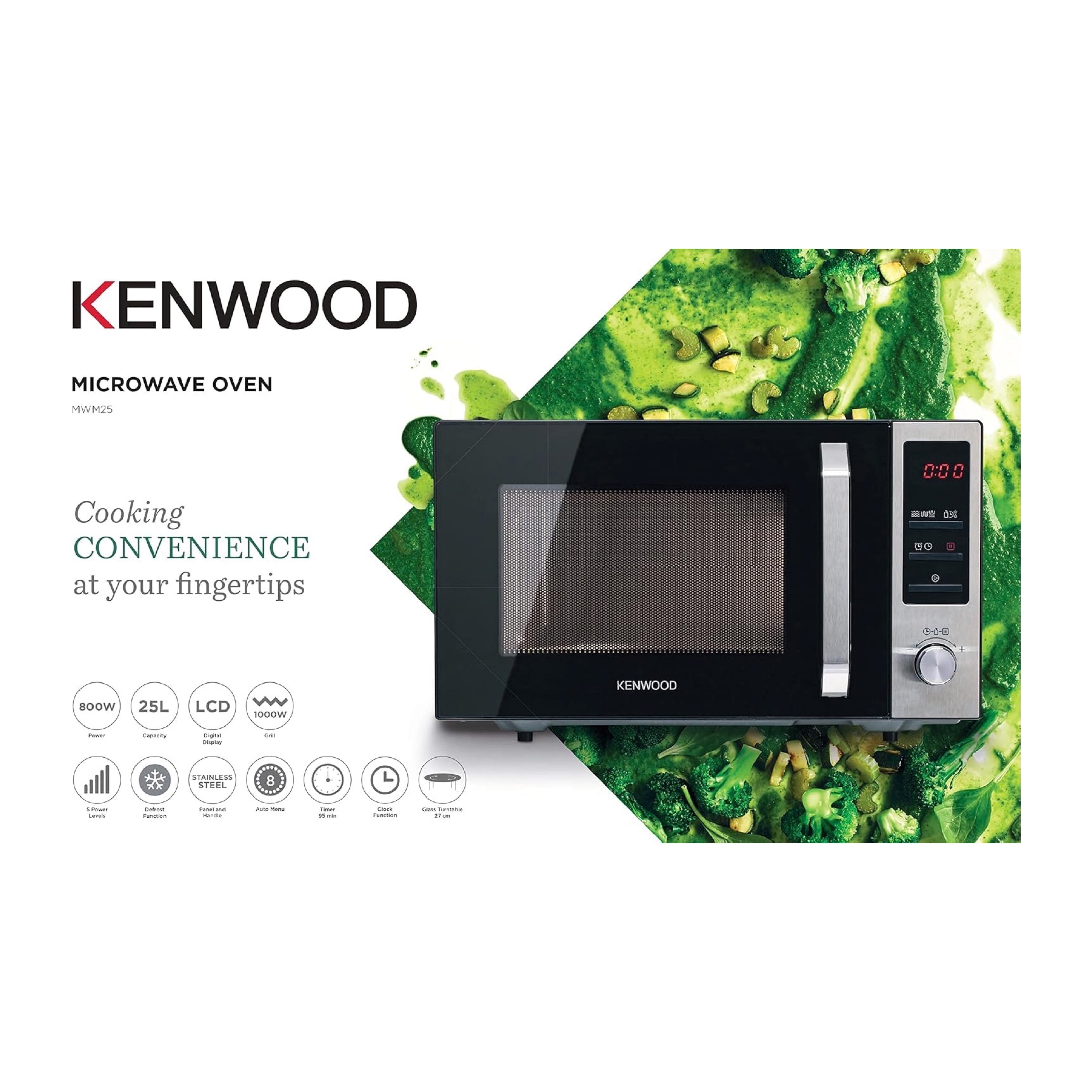 Kenwood MWM25BK 25L Microwave Oven with Grill | 900W