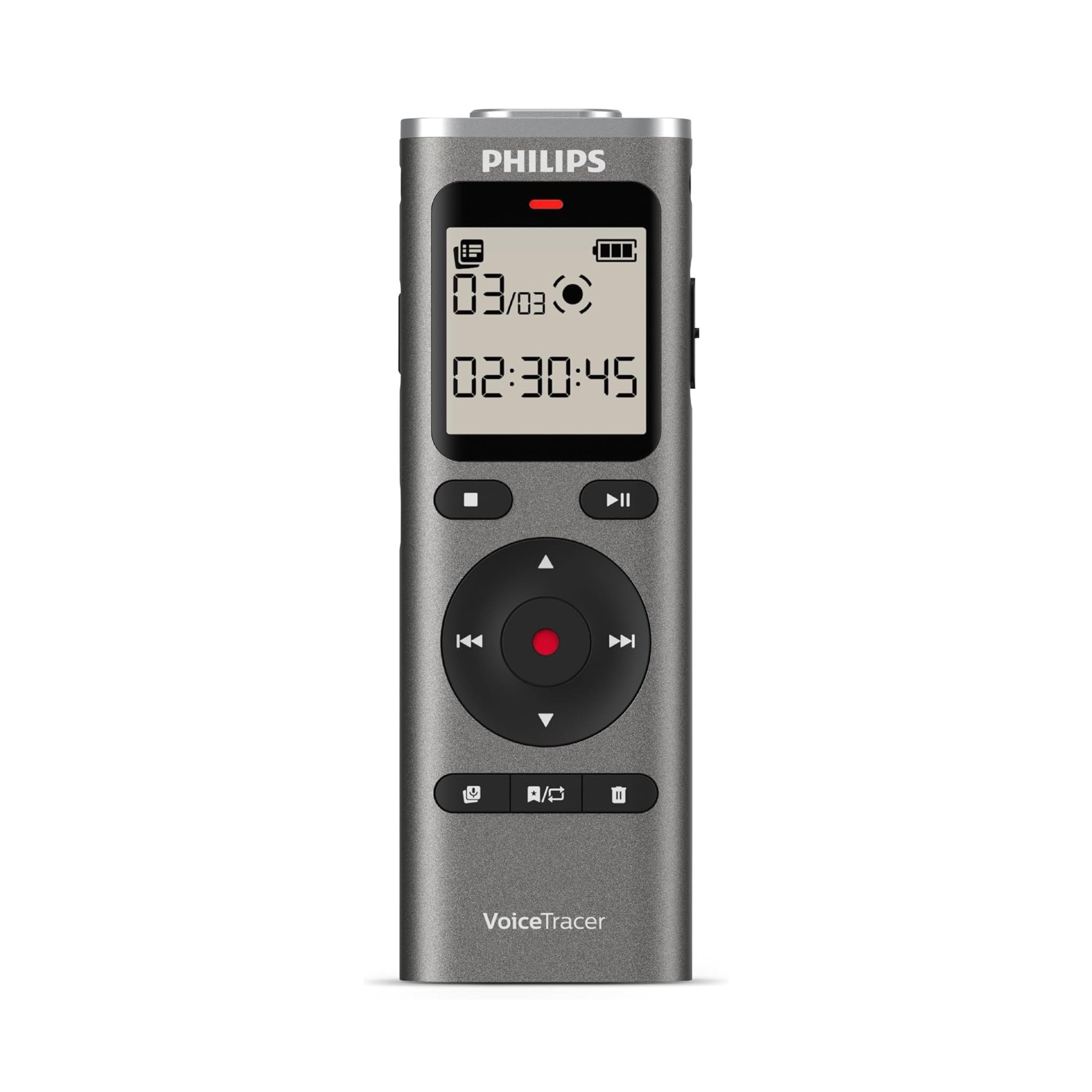 Philips DVT1170 VoiceTracer | Audio Recorder | 360° Microphone for Excellent Sound